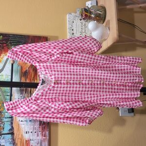 TORRID HOT PINK AND WHITE GINGHAM SIZE 5X